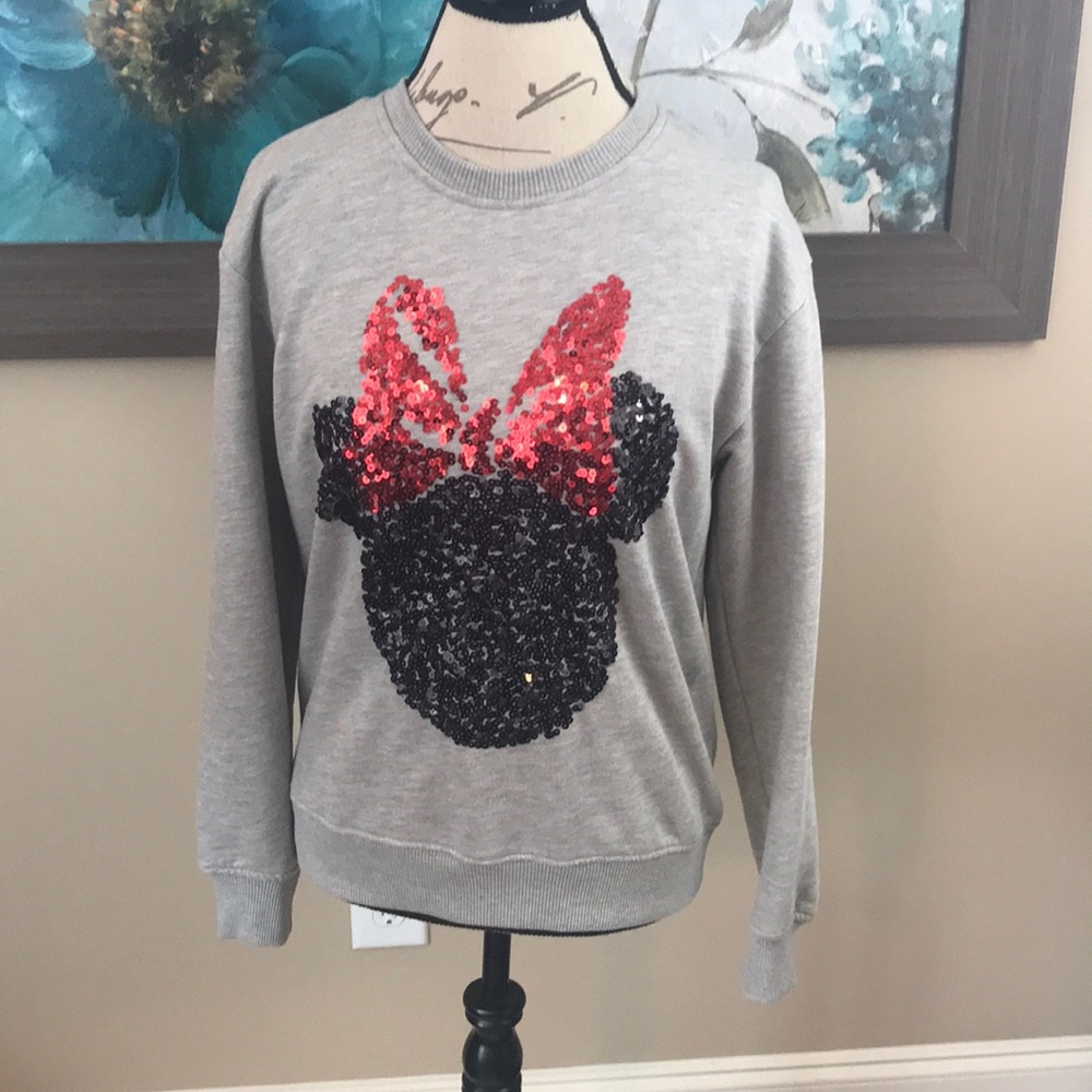 Size 8 Minnie Sequence Sweat Shirt EUC